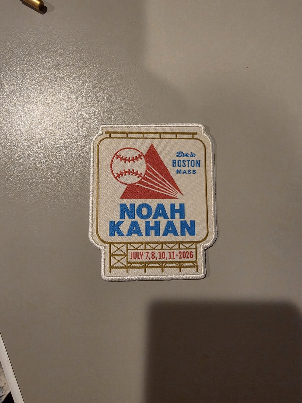 Boston Tour Collectible Patch - Cream, Red & Blue